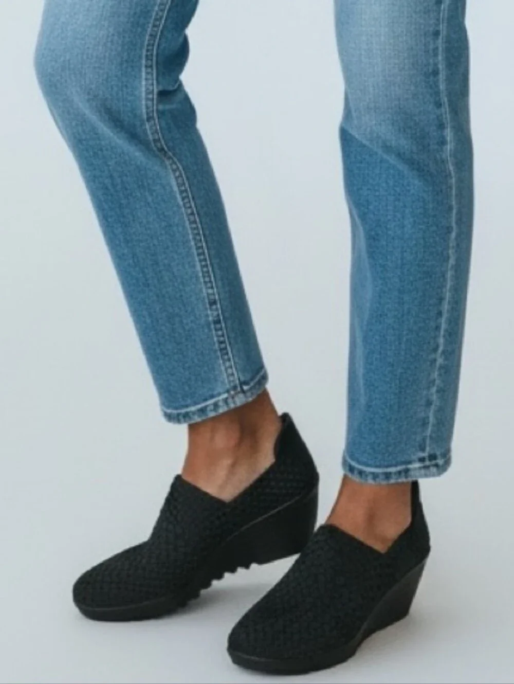 Nwt Bernie Mev Gem Yael Woven Slip-On Wedge Shoes Brown Bootie Comfort Shoe Y2K